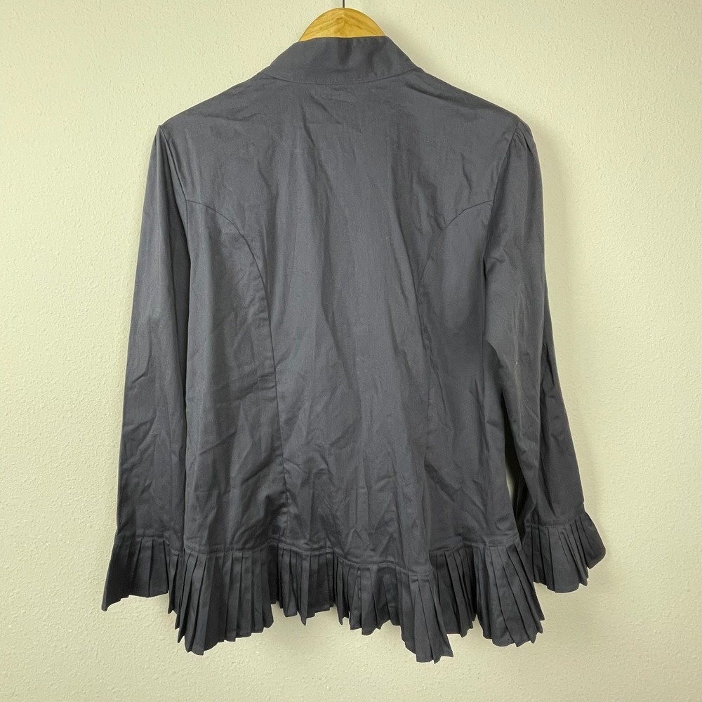 Pyramid Collection Ruffle Jacket Shacket L Black Gothic Whimsigoth‎ Cosplay NWOT - Picture 2 of 8